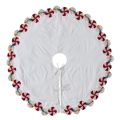 Candy Swirl Hand Beaded Tree Skirt