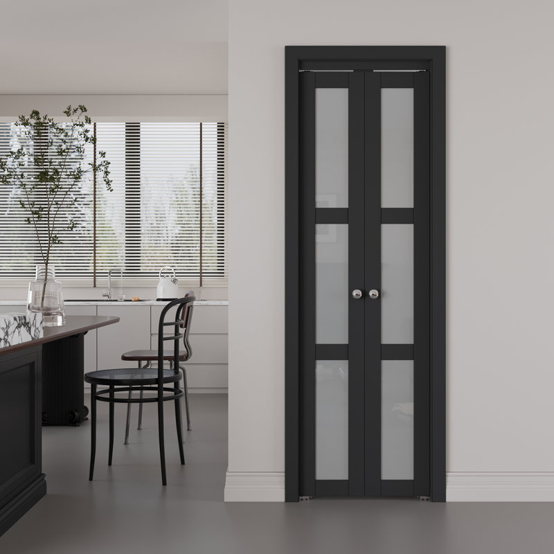 Portes pivotantes françaises en bois manufacturé à noyau solide en bois forgé avec trousse de quincaillerie, 24 po x 80 po