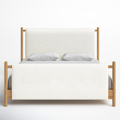 Rozella Solid Wood and Upholstered Low Profile Standard Bed -  Joss & Main, 1B01D97CE0024E0C97DEF5FB8C9920BC