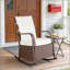 Fauteuil inclinable et berçant en rotin d'extérieur-507466904