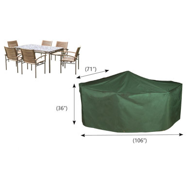 6-Seater Rectangular Water Resistant Patio Dining Set Cover by Bosmere