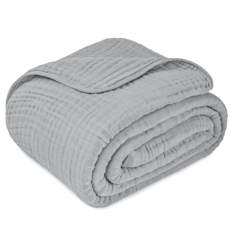Comfy Cubs Muslin Blanket King, 274 x 229 cm - Soft, Lightweight, Breathable Cotton Blanket - 6-Layered Muslin Fabric, King