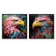 «Matisses Soar Colorful Eagle Portrait I», ensemble de 2 reproductions d'art mural-796816992-796816993