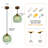 1-Light Single Glass Pendant Light Globe Adjustable Height for Kitchen Island Dining Room-538885095-538885089-538885080