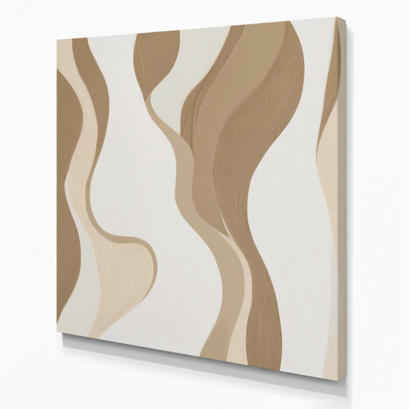 Abstrait, art figuratif brun sur toile 28, H 12 po x l 12 po
