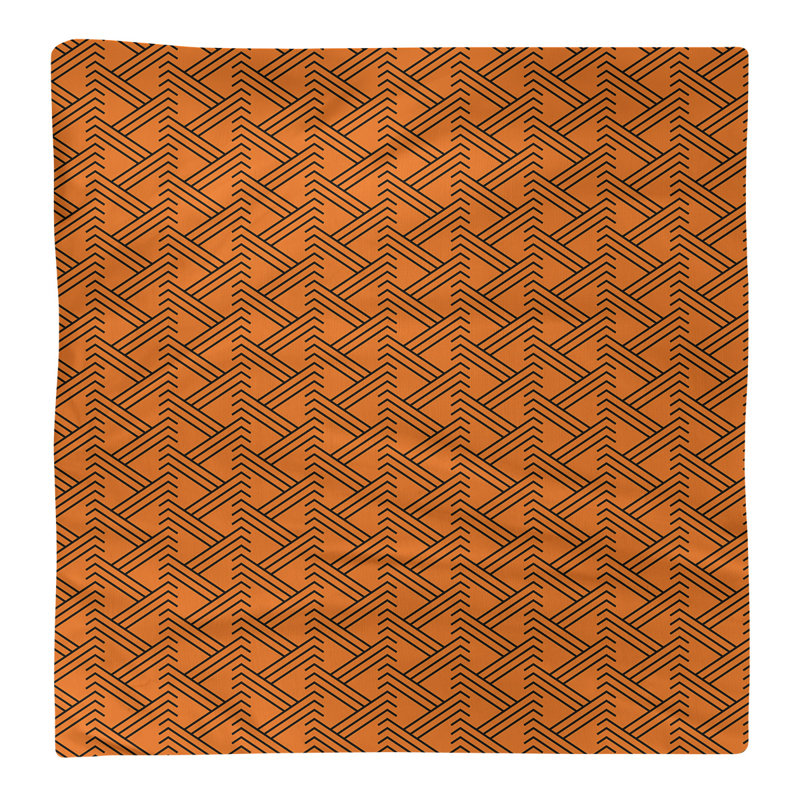 Serviette zag zigst hol, 22 po x 22 po, Orange / Bleu, Polyester