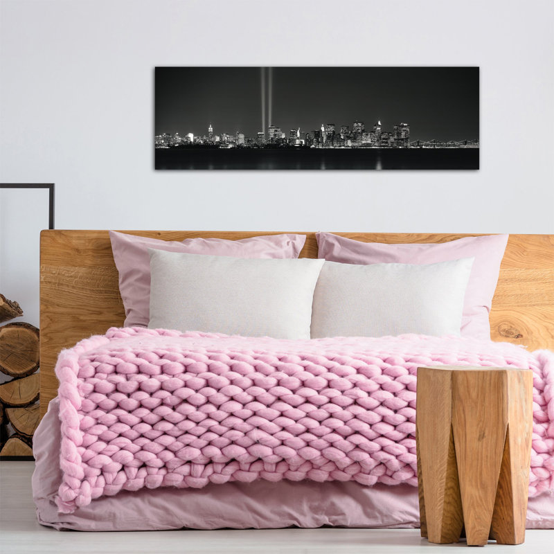 « new york », reproduction de photo sur toile, H 20 po x l 60 po x P 1,5 po, Toile tendue