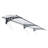 Palram - Canopia Neo 9' W x 3' D Polycarbonate Polymer Stationary Slope Door and Window Awning Gray/Diffused Clear-94128940