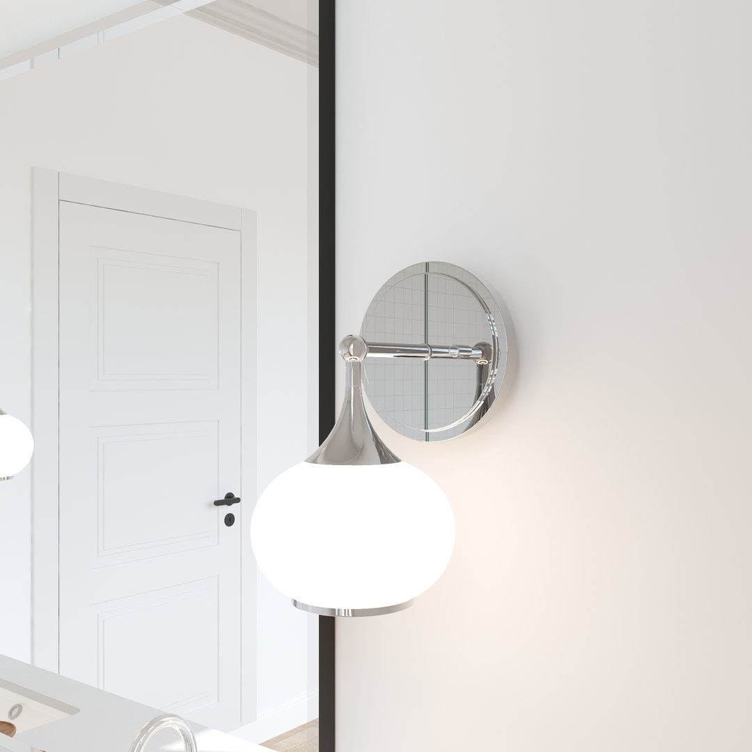 Modern Brass Wall Light with Glass Shade, Decorative Bedside & Hallway Sconce, Soft Ambient Lighting