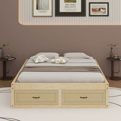 Full Size Platform Bed With 6 Drawers