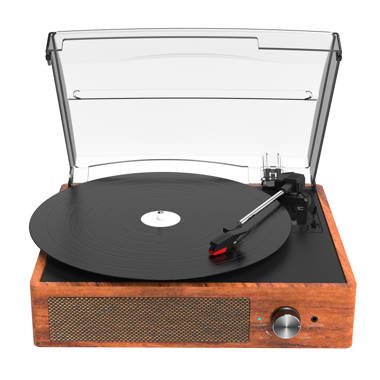 DIGITNOW Bluetooth Record Player Belt-Driven 3-Speed Turntable Built-in  Stereo Speakers - Orange 