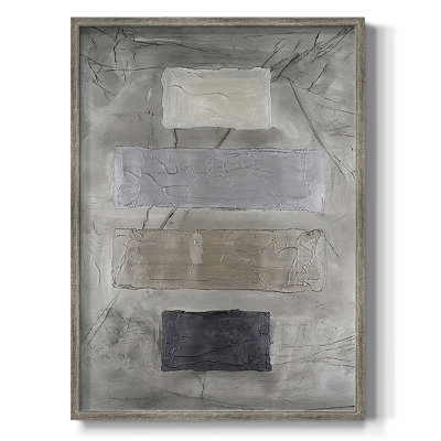 Metallic Monoliths II Framed Print - Solid Wood