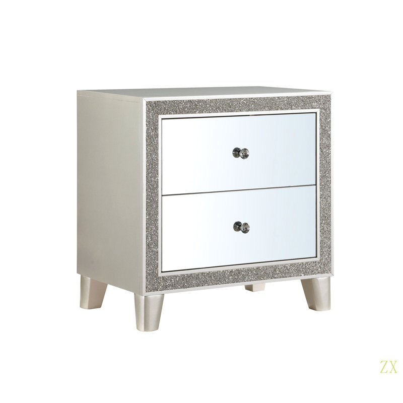 Table de chevet avec miroir