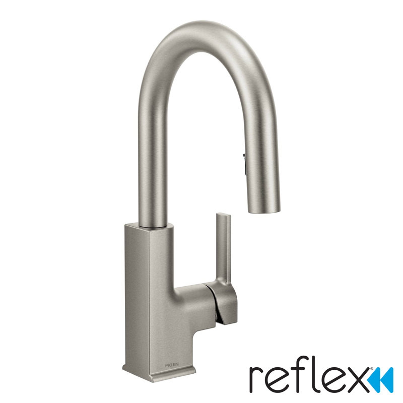 Robinet de bar escamotable STo avec système Reflex, Acier inoxydable résistant aux taches