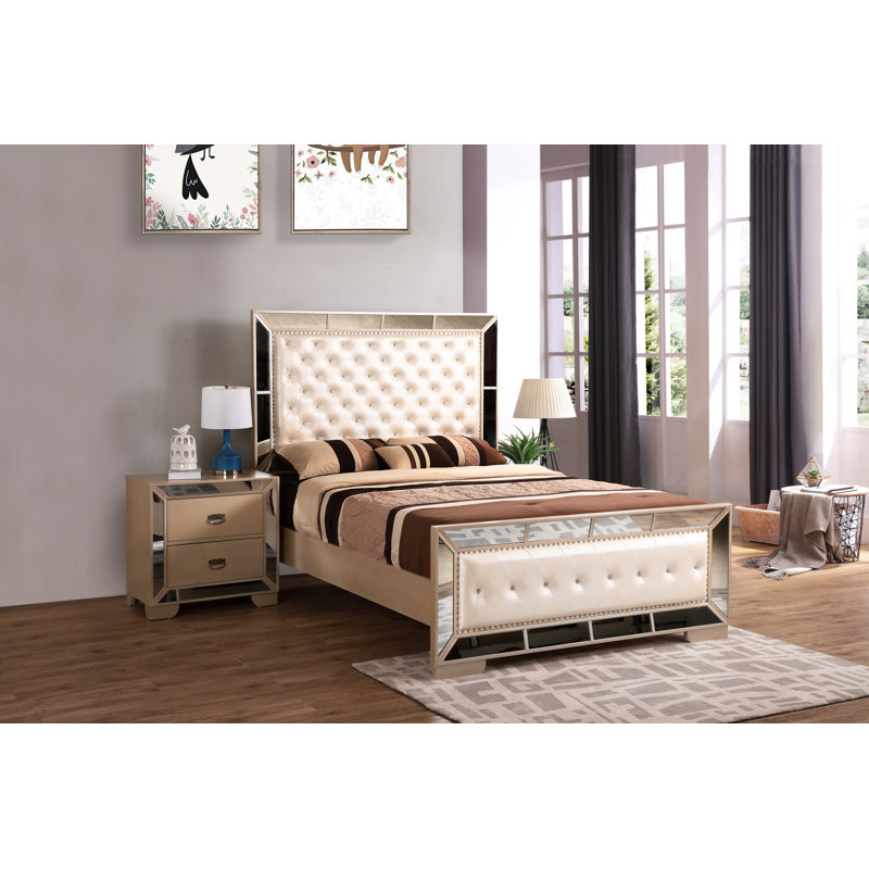 Philip Standard Bed, Pearl, Full