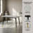 51.18" Modern White Marble-Style Office Desk-422369379