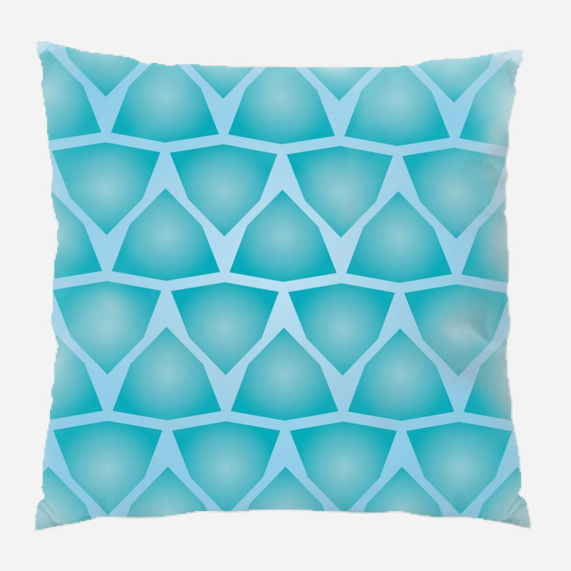 Coussin décoratif géométrique, Bleu