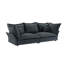Adonia, canapé rembourré confortable de 90,55 po de style Cloud, sièges profonds avec plusieurs grands coussins moelleux, chaise longue convertible pour salon, chambre à coucher, appartement, bureau-1025812600