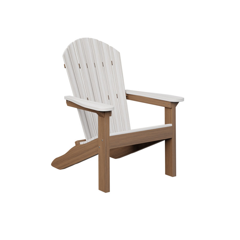 Berlin Gardens Comfo Back Adirondack Chair, Seashell/Antique Mahogany