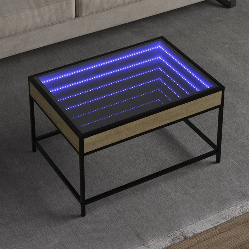 Daavid Coffee Table, 41cm H x 70cm L x 50cm W, Black/Sonoma Oak