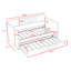 Lit de jour simple rembourré avec lit gigogne simple-40515949