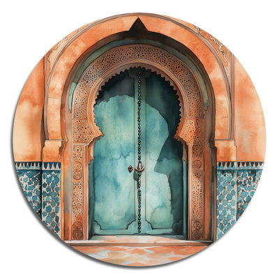 Jacynth - Porte marocaine murale en métal ronde