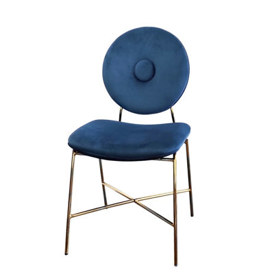 Ayreonna 44cm H Velvet Upholstered Side Chair in Blue