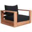 Chaise de patio en teck avec coussins Gazel-86506438