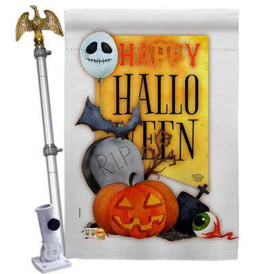 Ensemble de drapeaux 40 x 28 po Happy Halloween Spirit House