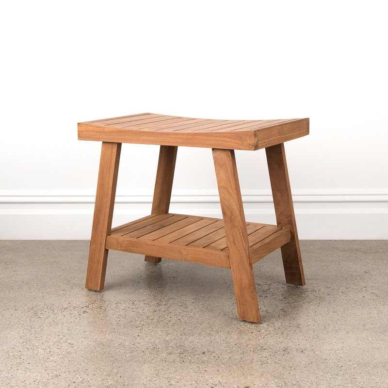 Novotny 21'' W Teak Shower Bench