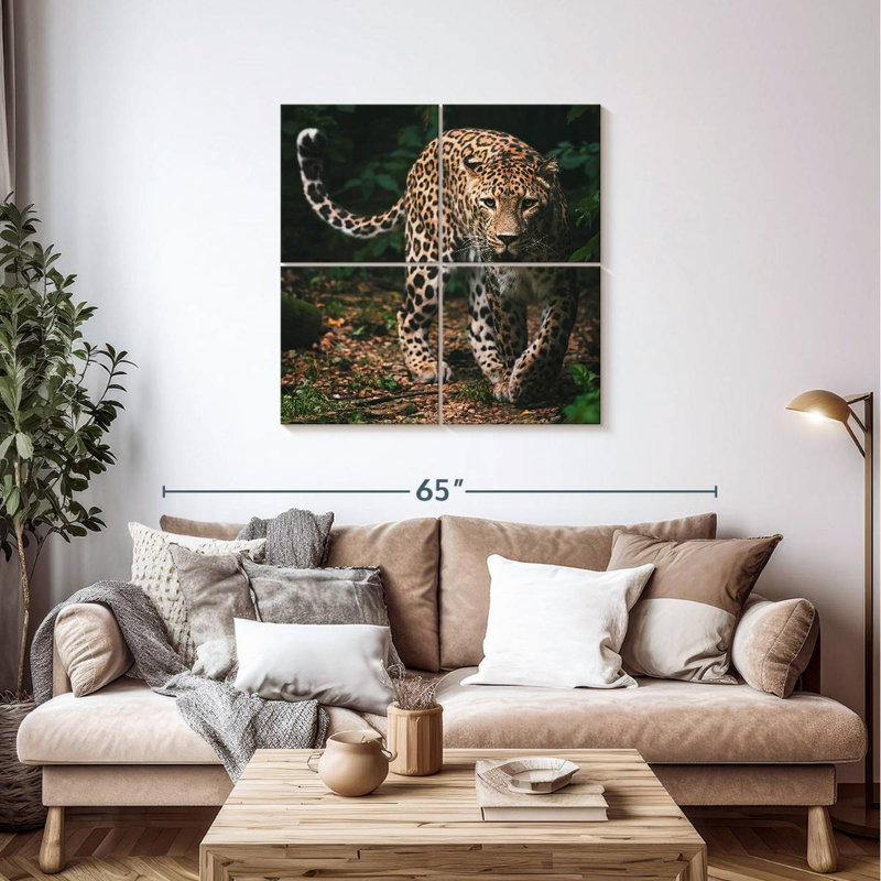 Brampt Wild Persian Leopard, 38" H x 38" W
