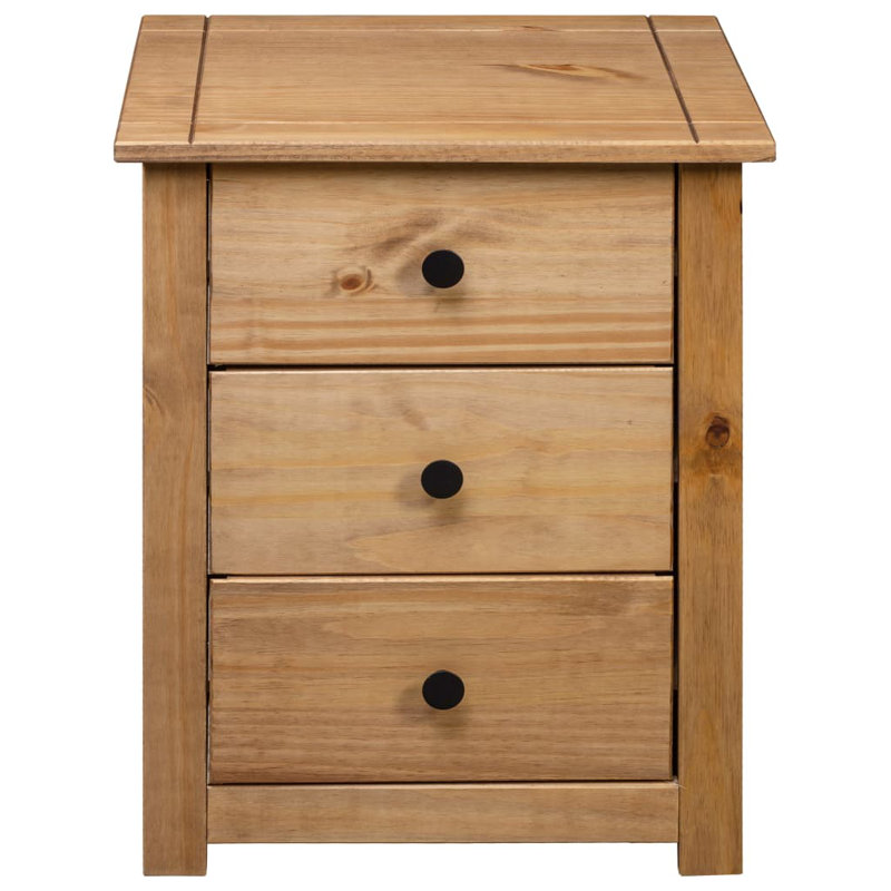 Macias 46cm W Solid Wood Bedside Table, Brown