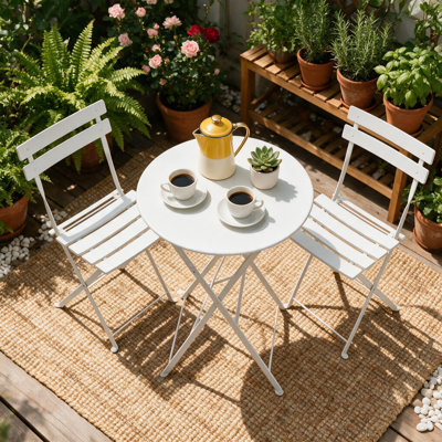 3-Piece Steel Folding Bistro Set