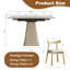 Ensembles de table de salle à manger peu encombrants avec surface en pierre frittée pour les petites cuisines