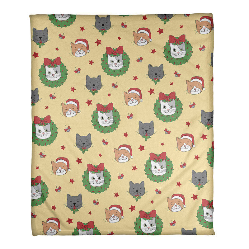 Sewn Throw Blanket, 60" W x 80" L, Beige/Red