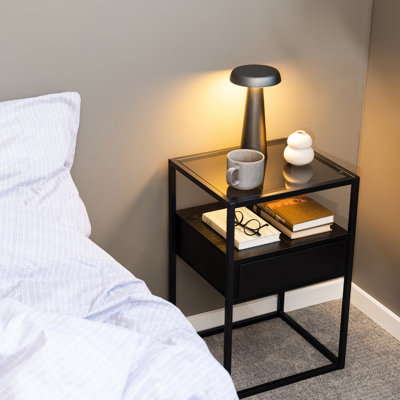 Alhareth 40cm W Solid + Manufactured Wood Bedside Table
