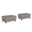 Modern Upholstered Faux Fur Square Ottoman(Set Of 2)-1767243941