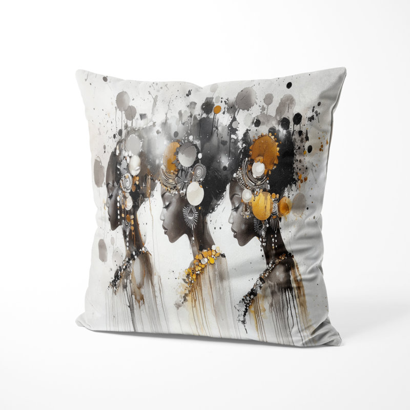 Coussin décoratif People People - Divine Tradition of American Art, H 18 po x l 18 po