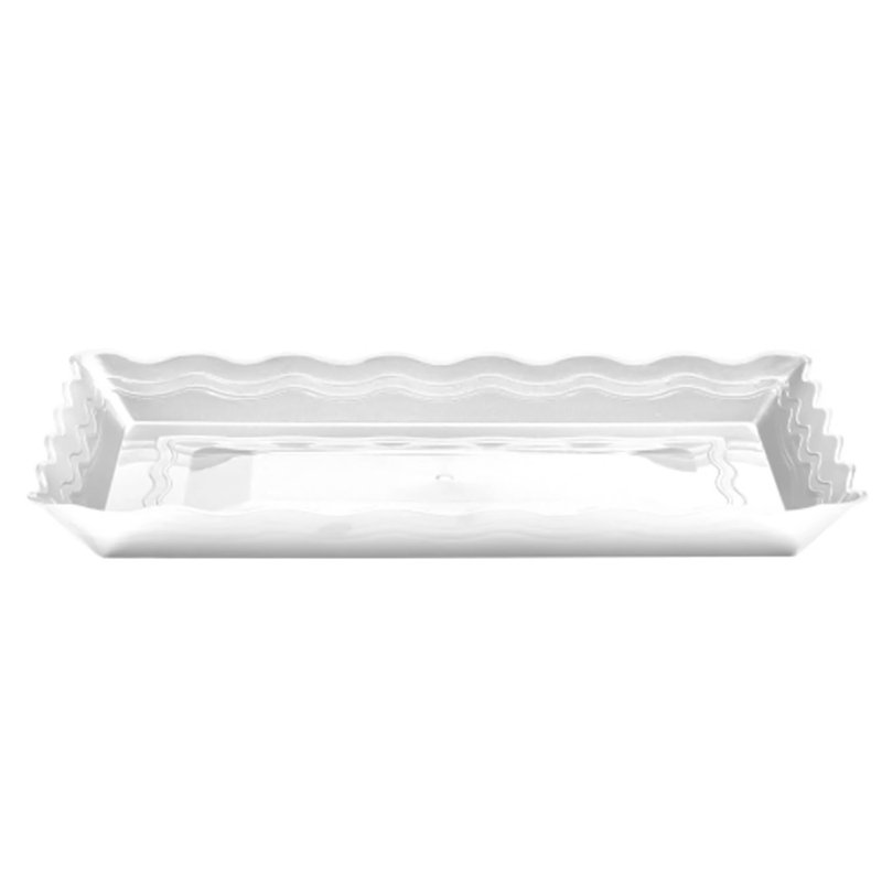 House Of Hampton® Empriss Plastic Tray, White, 9" W x 13" L