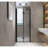 Foldable Design Tempered Glass Matte Black Versatile For Small Bathrooms