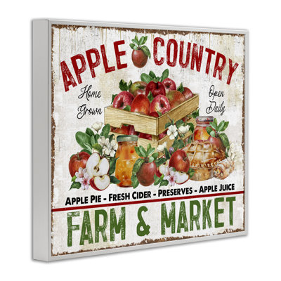 Art mural sur toile Apple Country Market par Creatif Belle