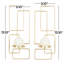 Applique murale en acier inoxydable 13,1 po