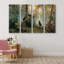 «Bears In The Spring Forest Nature» sur toile, reproduction de 4 pièces