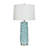 Ceramic Table Lamp - Naha Blue - White Shade
