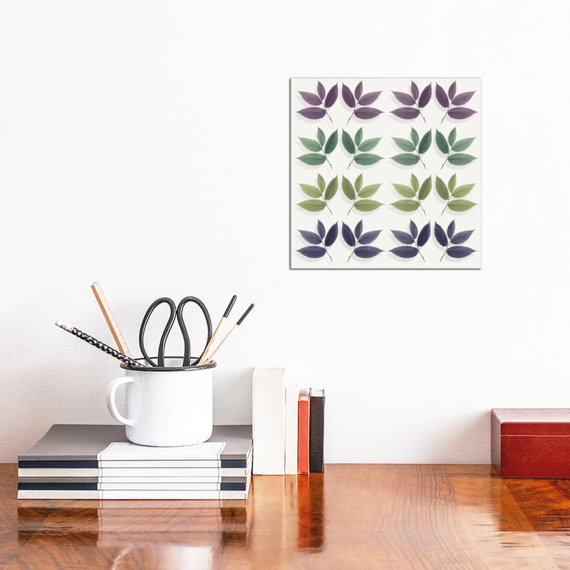Calming Hornbeam Leaf Pattern by Alyson Fennell - Wrapped Canvas Print, 30.48 cm H x 30.48 cm W
