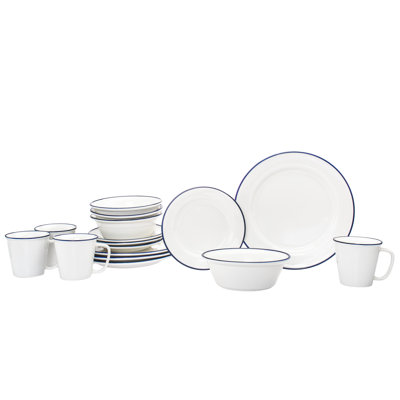 Bistro 16 Piece Porcelain Dinnerware Set