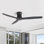 Ventilateur de plafond à profil bas 3 pales en bois massif 52 po Rachel