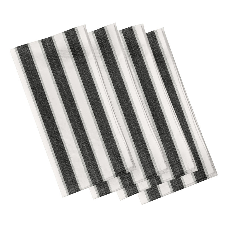 Ensemble de serviettes 4 pièces Marydel, L 18 po x L 18 po, Noir