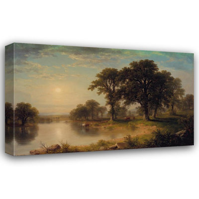 «Summer Af après-midi» par Asher Brown Durand - Art mural sur toile tendue avec châssis