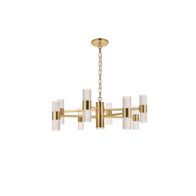 Granados 17 - Light Dimmable LED Sputnik Modern Linear Chandelier, Gold